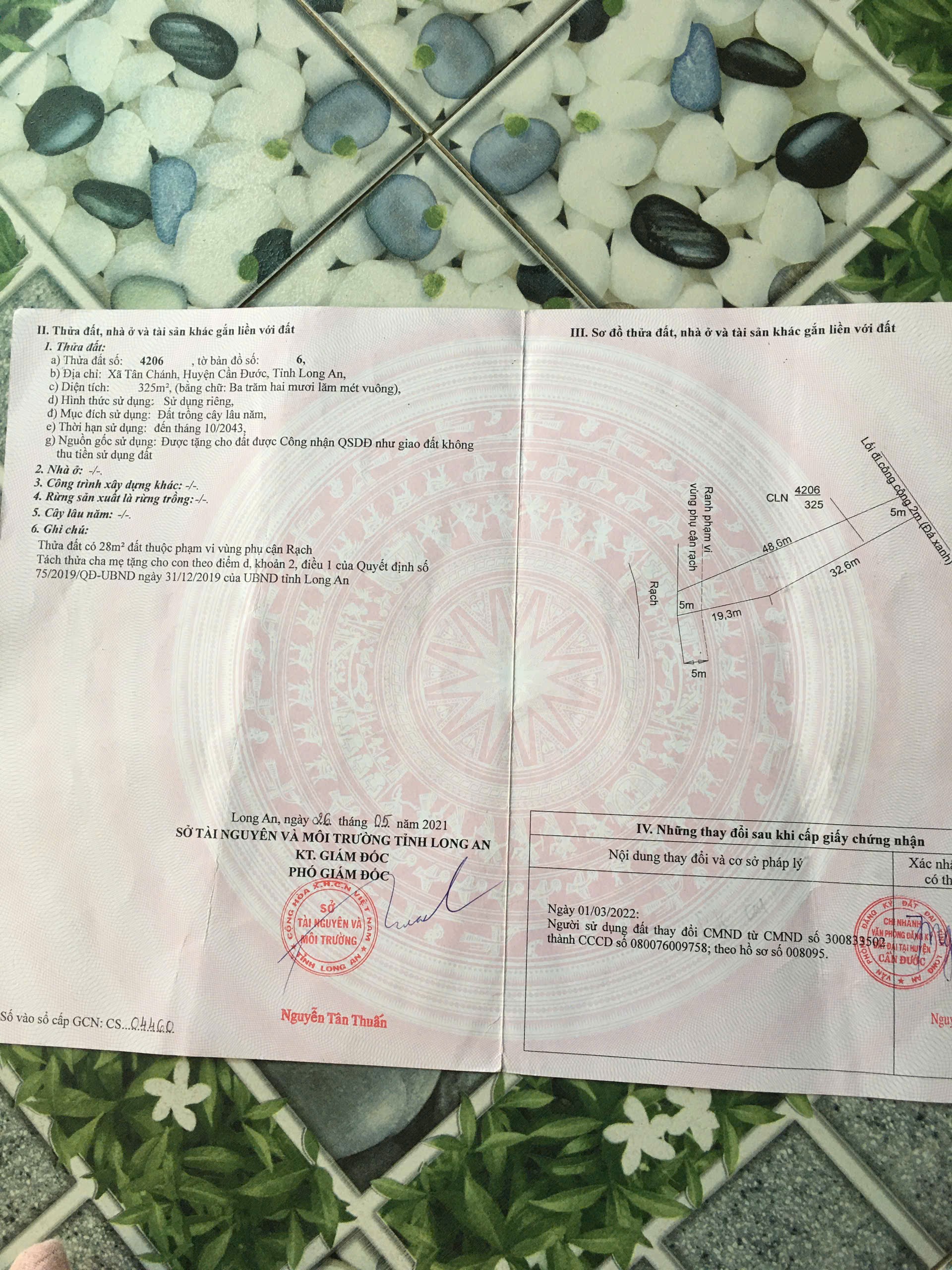 Đất vườn giá rẻ 325m2 mt xe máy xã Tân Chánh chỉ 340tr 4