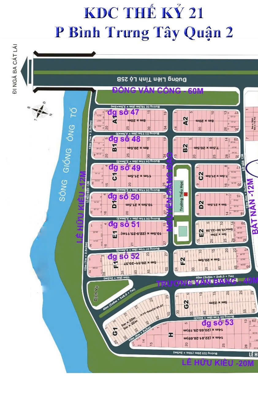 Cần bán Đất Phường Bình Trưng Tây, Quận 2, Diện tích 275m², Giá 52 Tỷ