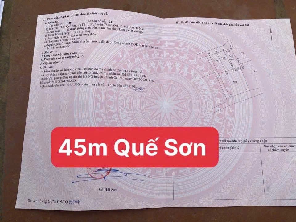 Bán đất Quế Sơn Tân Ước Thanh Oai, 40m-52m2 giá hơn 2-3 tỷ 4