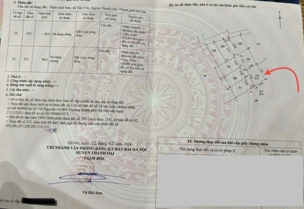 Bán đất Quế Sơn Tân Ước Thanh Oai, 40m-52m2 giá hơn 2-3 tỷ 5