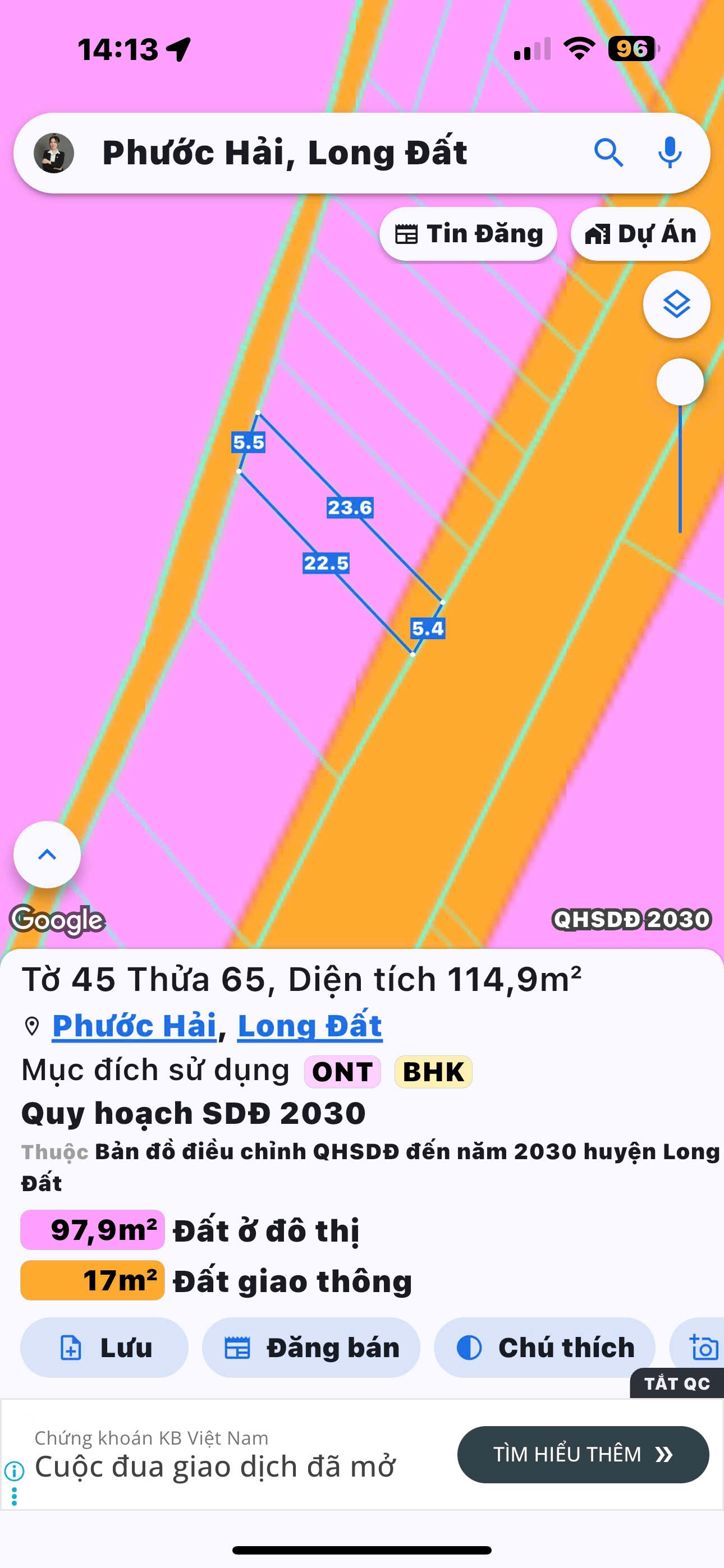 Ngộp bán gấp lô đất gần biển Phước Hải - Vũng Tàu, 800tr mặt đường nhựa 12m