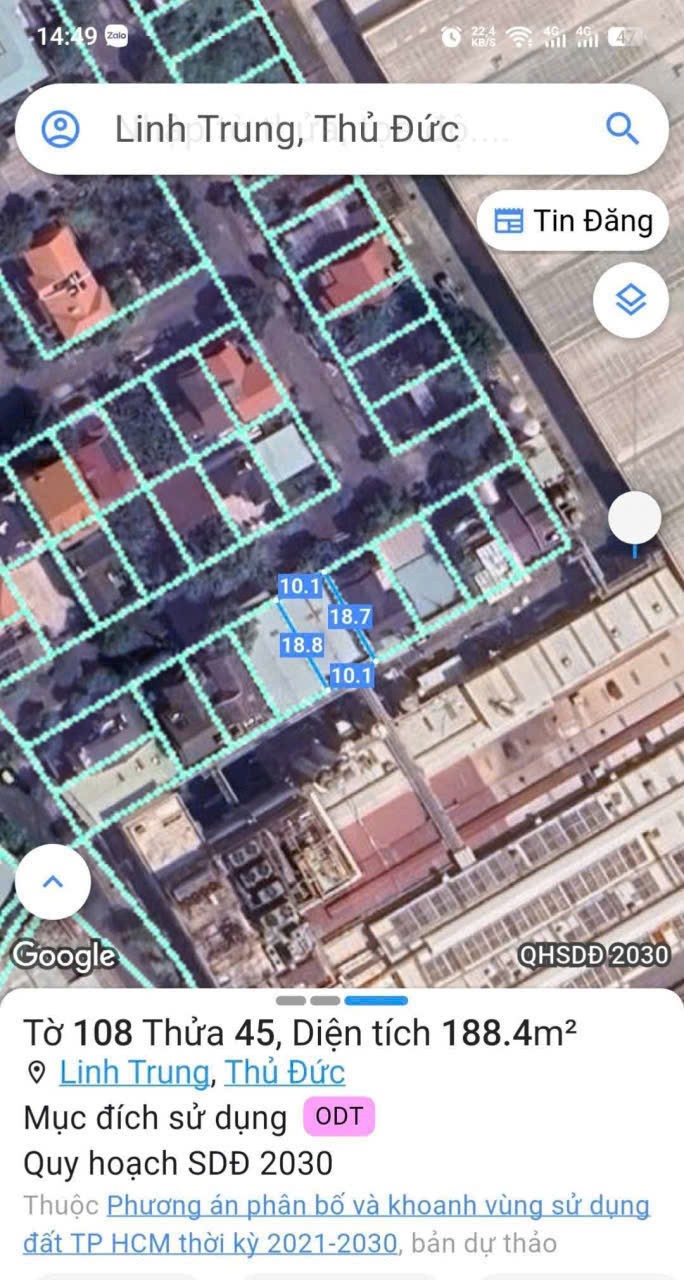 Cần bán Đất Phường Linh Trung, Thủ Đức, Diện tích 188m², Giá 15 Tỷ