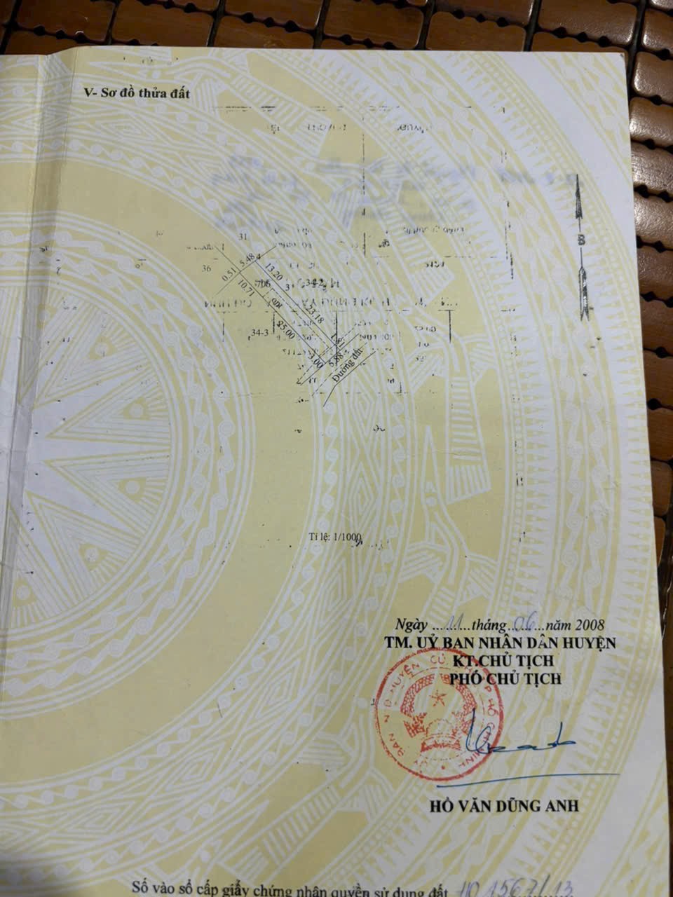 Bán đất mặt tiền đường nhựa xã Tân Thạnh Đông, Củ Chi dt 227m2 có 100m2 thổ giá 2,7 tỷ 2