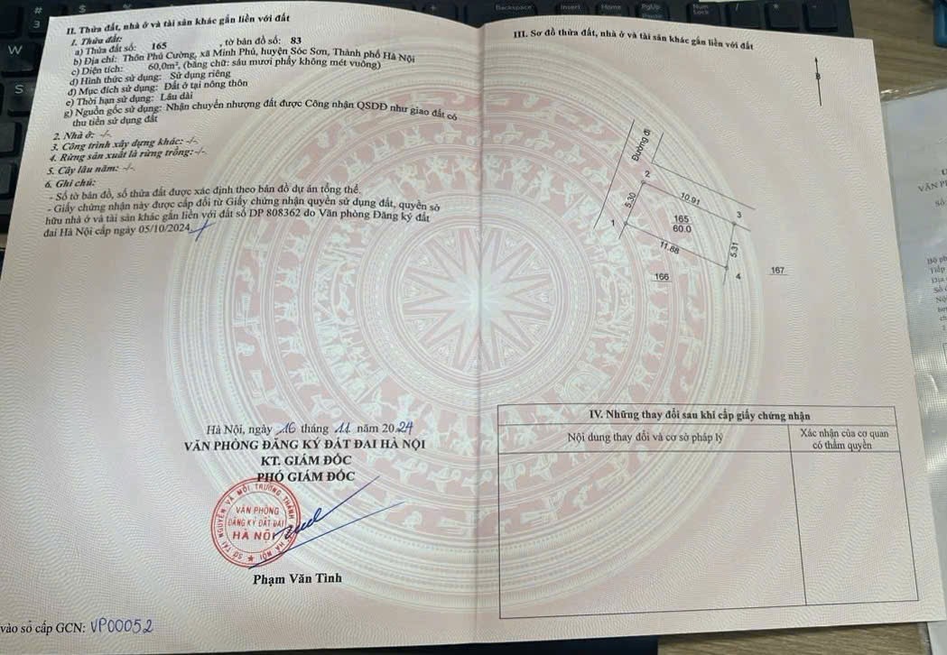 Bán đất Phú Cường, Minh Phú, Sóc Sơn, HN. Lô góc, đường trải nhựa, rộng, ô tô tránh