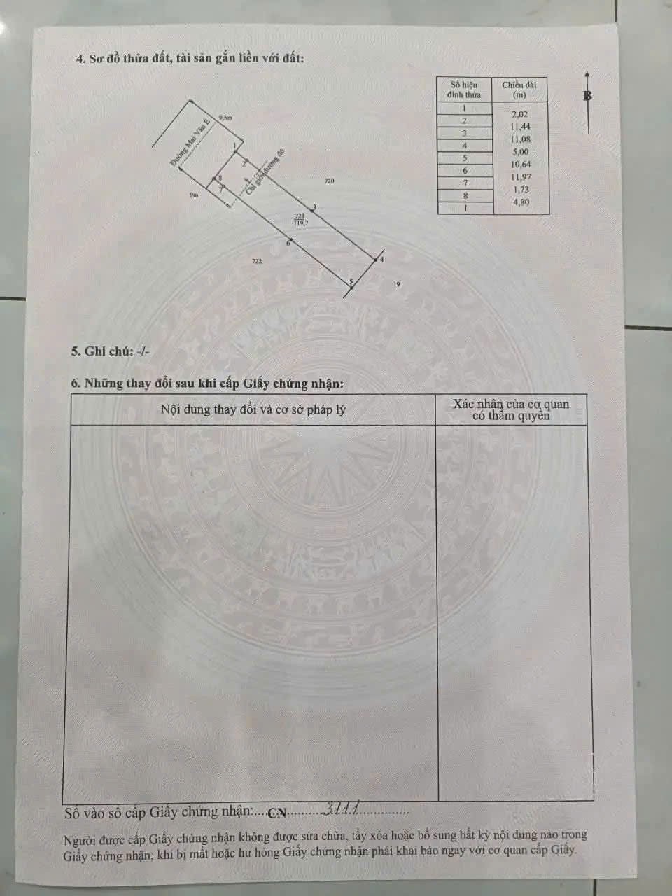 Bán đất thổ cư mặt tiền đường Mai Văn É, Cần Giuộc dt 119,7m2 giá 1,45 tỷ 5