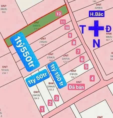 Bán lốc 11 nền thổ cư xã Long Khê , Cần Đước đường beton xe 7c dt 120-200m2 giá 1,55 tỷ / nền 5