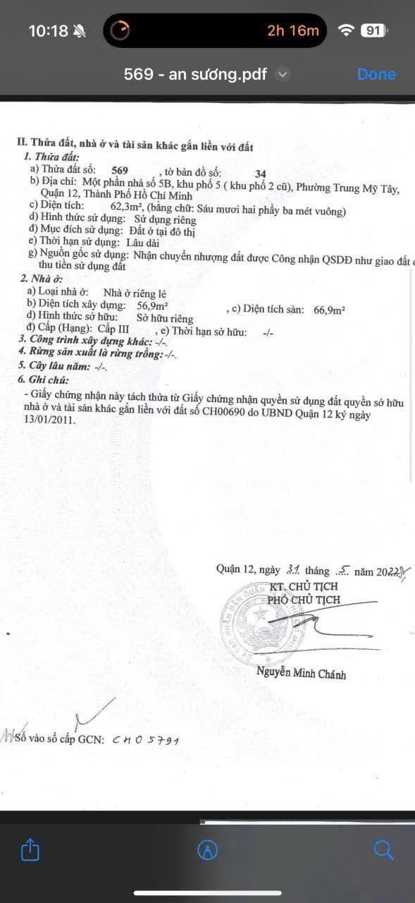 CHỐT GẤP CẶP ĐẤT NỀN TRUNG MỸ TÂY – GẦN QL22, AN SƯƠNG GIÁ TỐT 5