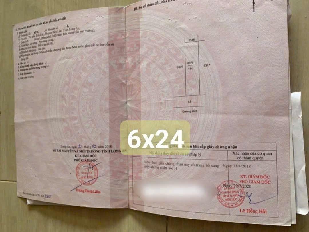 Bán 2 nền thổ cư mt đường số 8 , KDC 135 , thị trấn Bến Lức dt 100m2 giá 2,3 tỷ , 144m2 giá 2,9 tỷ 5