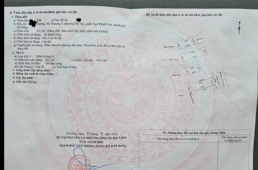 Cần bán Nhà ở, nhà cấp 4, nhà hẻm đường An Thượng 5, Phường Hòa Hải, Diện tích 417m², Giá 23 Tỷ 8