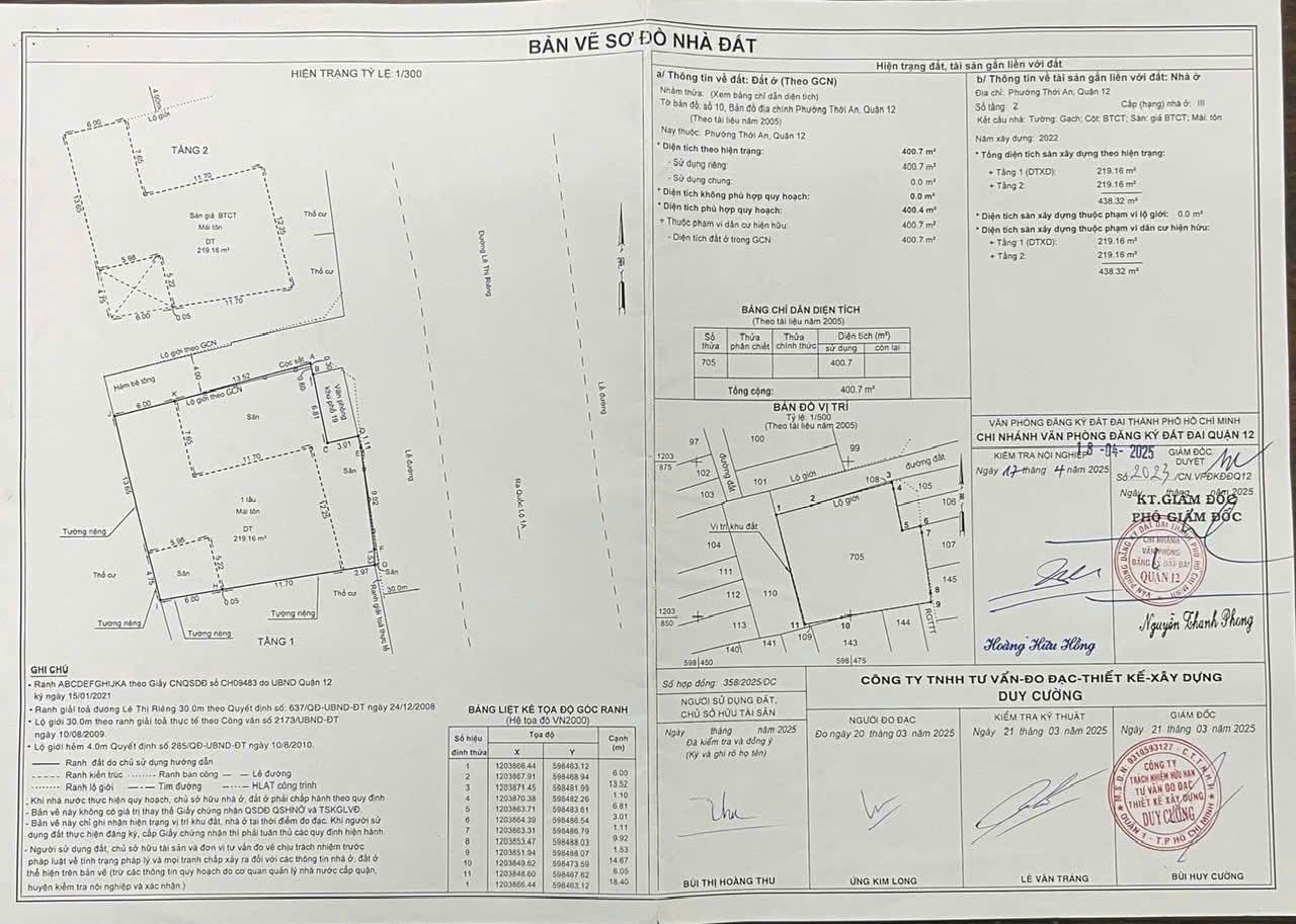 MẶT TIỀN LÊ THỊ RIÊNG, Q12 – KHUÔN ĐẤT LỚN (19x20M) – DÒNG TIỀN 55TR/THÁNG