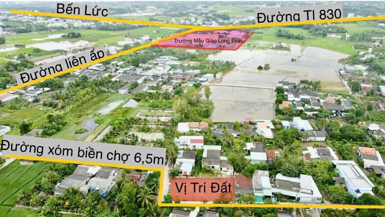 Bán 5 lô thổ cư ở xóm Biền Chợ , xã Long Định , Cần Đước dt 91m2 giá 870 triệu / lô 5