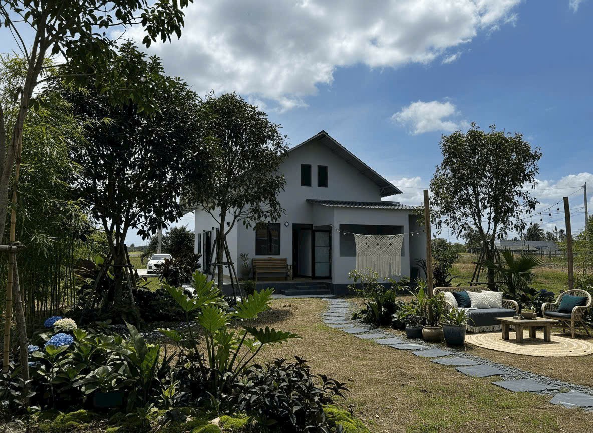 Bán nhà vườn xã Lạc Tấn , huyện Tân Trụ , Long An tdt 912m2 ( có 276m2 thổ) 3pn , 2wc giá 3 tỷ 12