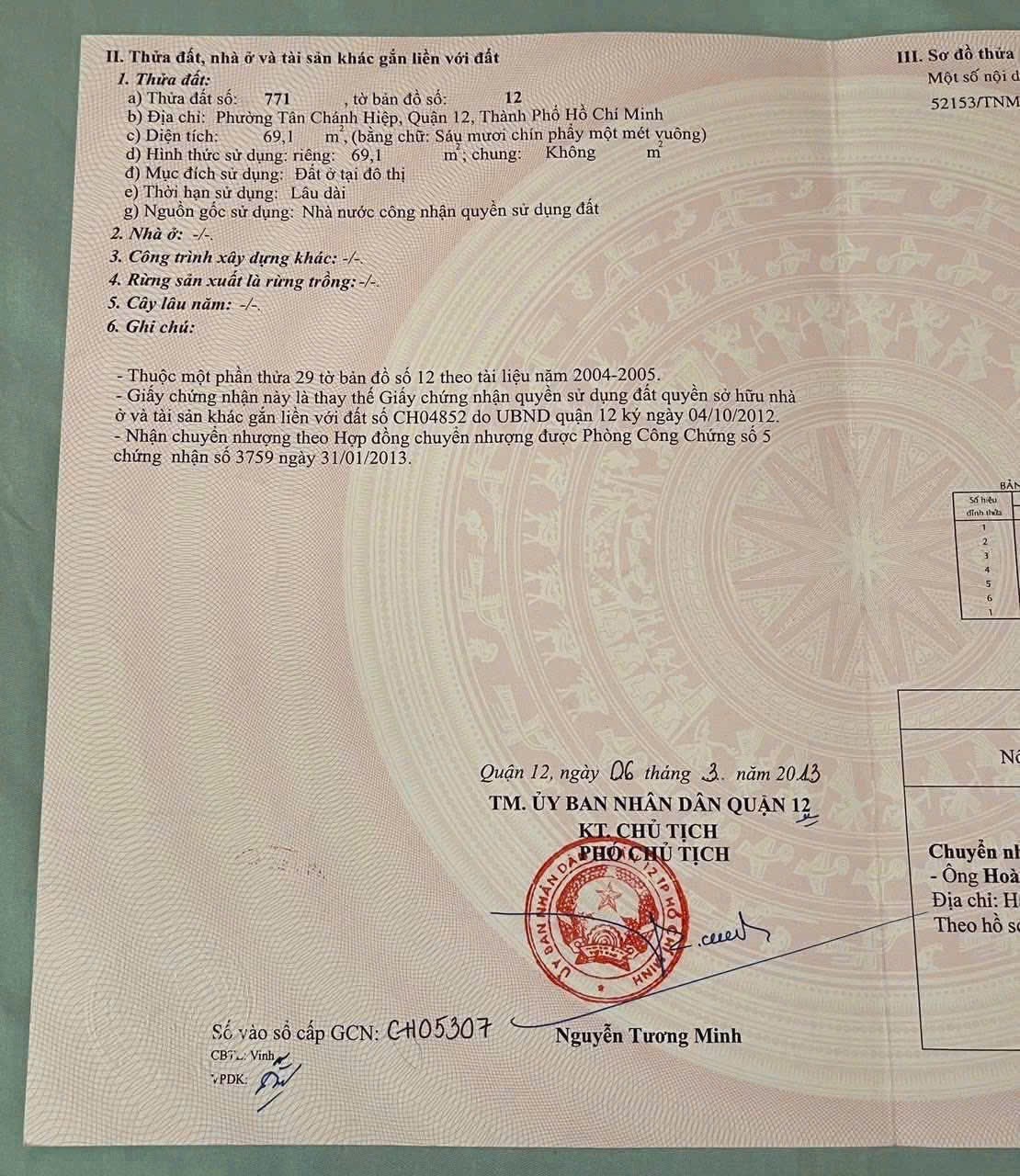 BÁN LÔ ĐẤT ĐẸP (5x15) HXH THÔNG HUỲNH THỊ HAI – QUẬN 12 GIÁ RẺ